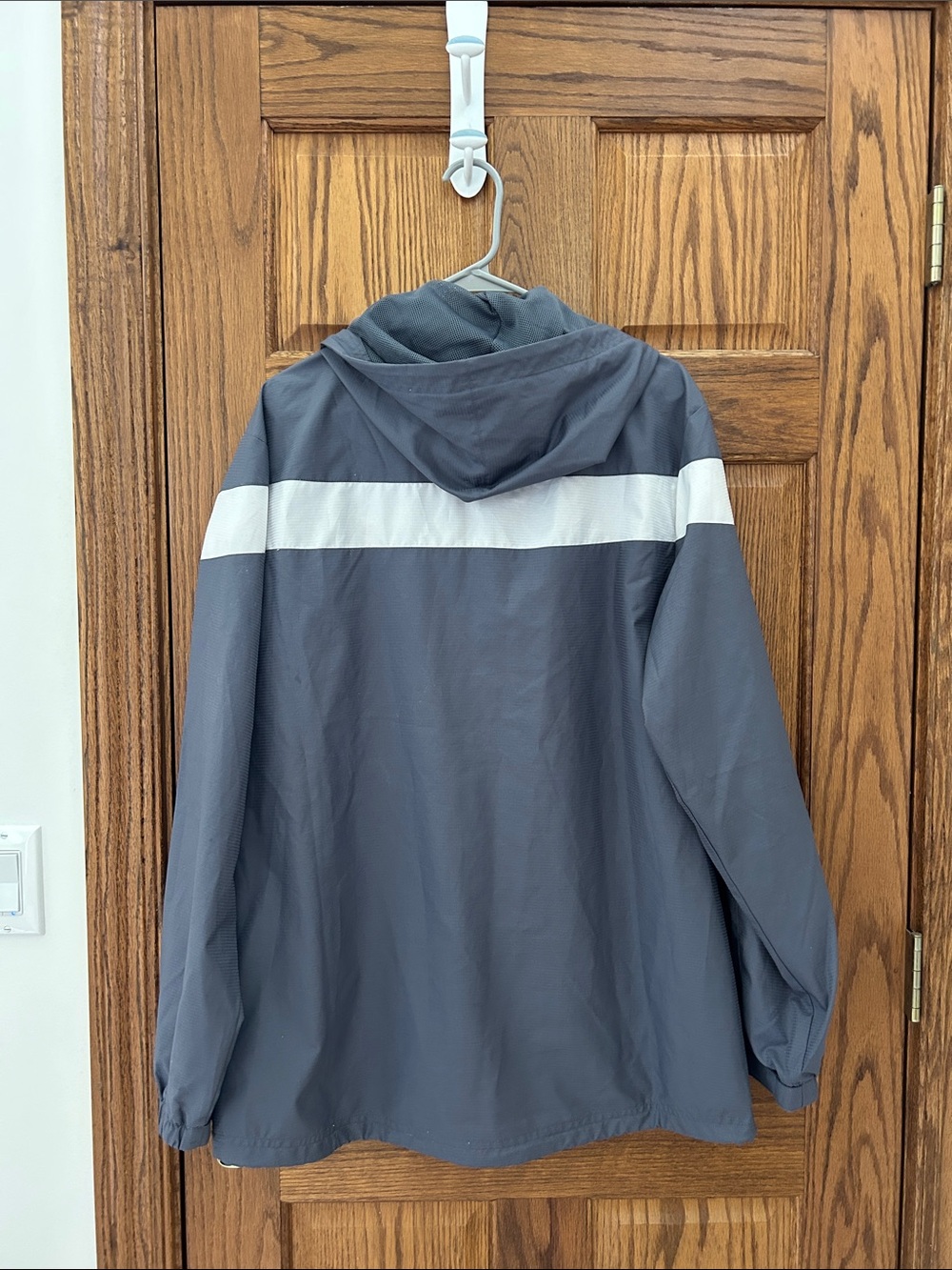 adidas Gray and White Duquesne Basketball Hooded Windbreaker image 4